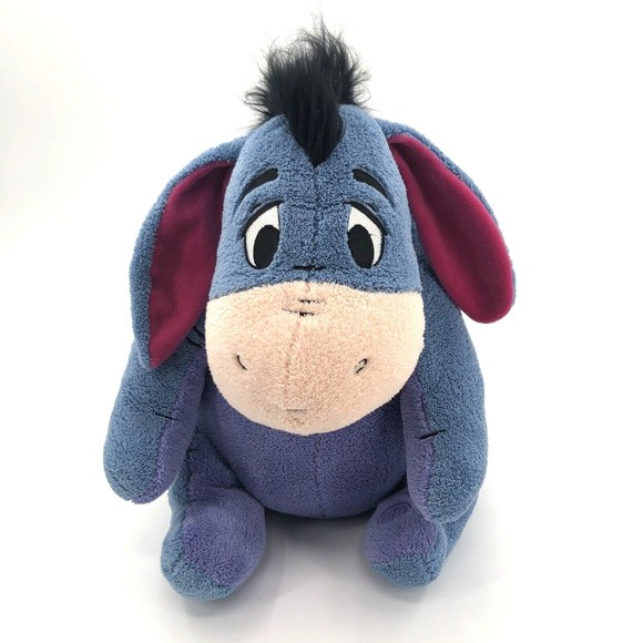 Disney Store Exclusive Eeyore Plush Stuffed Animal Sitting Toy 16" *FLAW - Picture 1 of 11